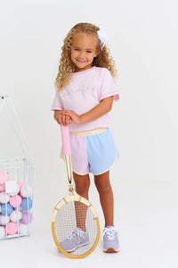 Prepletic™ Shimmy Shake Shorts
Palm Beach Pink, Beale Street Blue, Sea Island Seafoam, Lauderdale Lavender & Bellport Butter Yellow with Worth Avenue White Stork