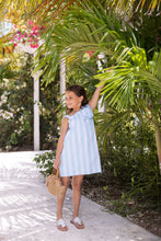 Maebelle Bow Dress Belhaven Blue Ticking Stripe