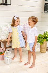 Sheffield Shorts
Buckhead Blue Gingham and Lake Worth Yellow Gingham with Worth Avenue White Stork