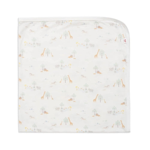 white serene safari modal baby blanket