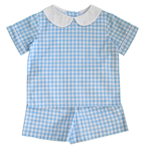 Sheldon Short Set, Ballantyne Blue Gingham