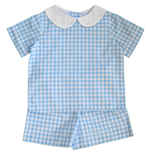 Sheldon Short Set, Ballantyne Blue Gingham