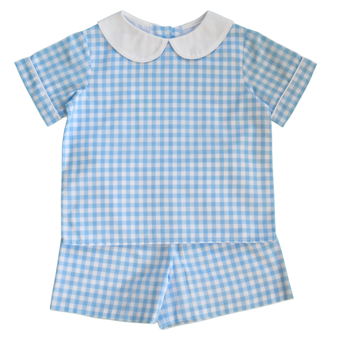 Sheldon Short Set, Ballantyne Blue Gingham