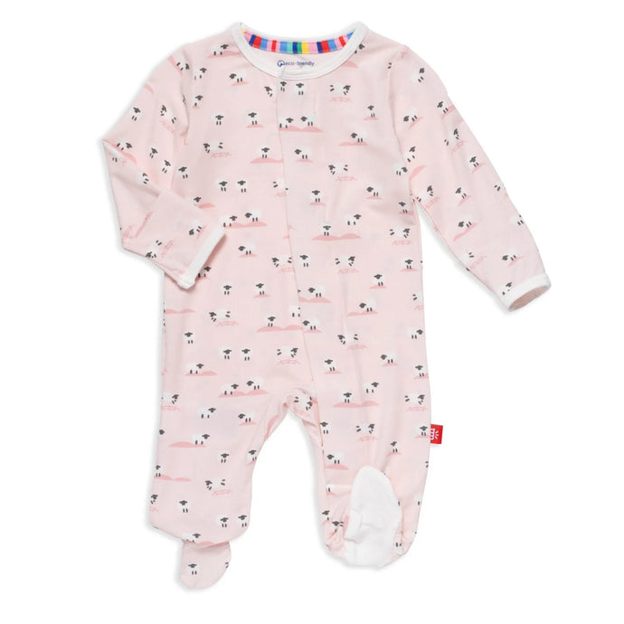 pink baa baa baby modal magnetic parent favorite footie