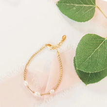 Little Girls 14K Gold-Plated Freshwater Pearl Bracelet for Babies,Toddlers and Kids