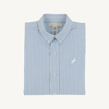 Dean's List Dress Shirt Barrington Blue Tally Ticking Stripe