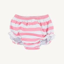 Byrde Bloomer-Swim Caicos Cabana Stripe Hampton’s Hot Pink