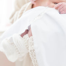 Baby Gown With Bonnet - White