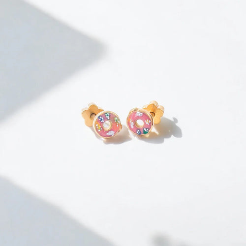 Sprinkle Donuts Tiny Stud Earrings