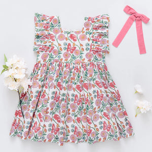 Girls Elsie Dress - Butterfly Vines