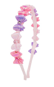 Pink/Purple Bows on Thin Headband
