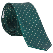 Neck Tie Hunter Green Geo
