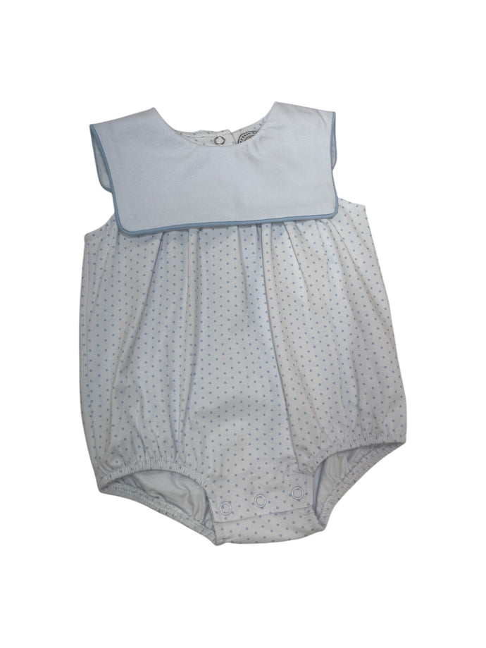 Classic Blue Dot Boy Bib Bubble