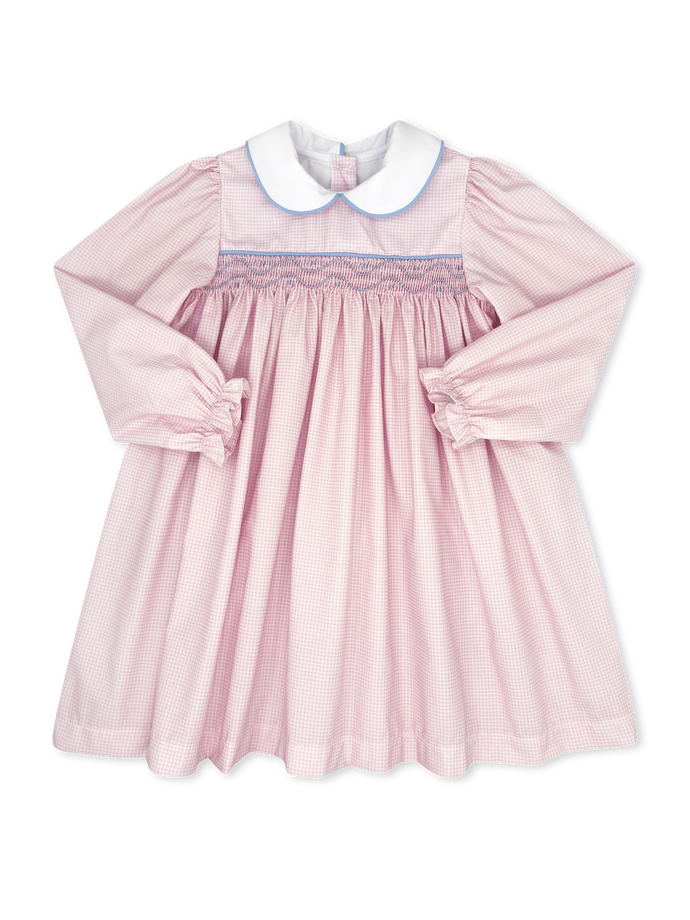 Michelle Dress Long
Sleeve - Classic Pink Minigingham