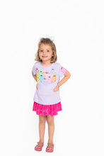 Kids Lavender Multi Gingham Ghost Patch Tee