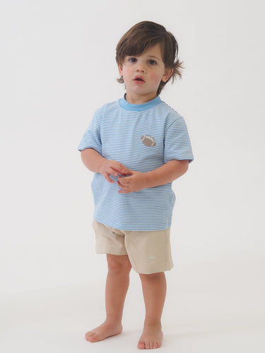 Powder Blue Stripe Tailgate T-shirt