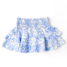 Tropical Blues Smocked Ruffle Active Skirt