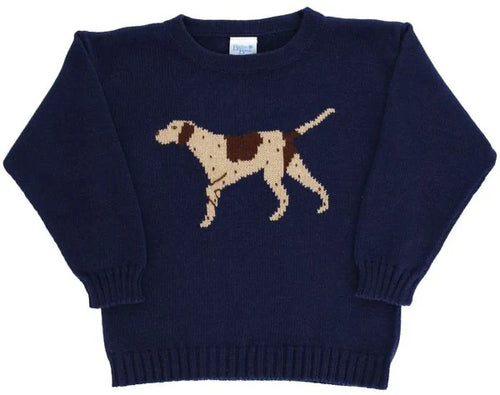 Crew Neck Sweater - Pointer on navy