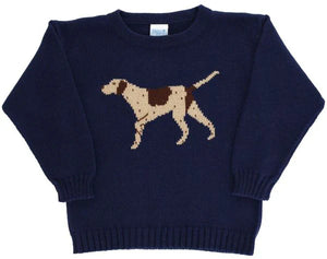 Crew Neck Sweater - Pointer on navy