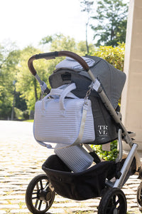 Quilted Stroller Bag Pimlico Blue Stripe