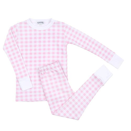 Pink Checks Long Pajamas