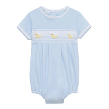 Little Ducklings Classics Smocked Bubble - Light Blue