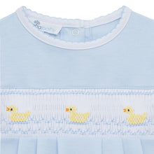 Little Ducklings Classics Smocked Bubble - Light Blue