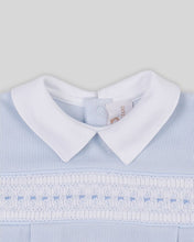 Bubble Renzi Baby Boy Special Knit Pima Cotton Hand Smocked - Blue