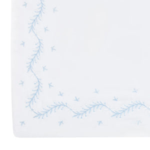 Embroidered Crib Sheet Sky