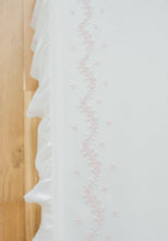 Embroidered Crib Sheet Blush