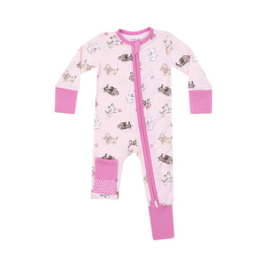 Fluffy Puppies - 2 Way Zipper Romper