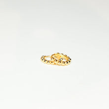Gold Beaded Huggie Earrings