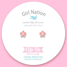CLIP ON Cutie Earrings | Pink Fancy Flower
