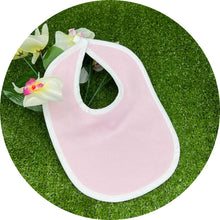 Pink Cotton Pique Baby Bib