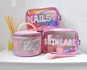 'Nails' Clear Glazed Pouch