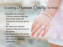 Sterling Silver Pink and White Pearl Baby Bracelet for Girls