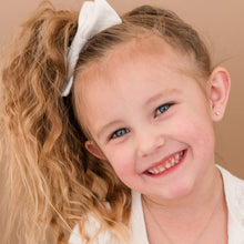 Sterling Silver Clear CZ Stud Earrings for Baby and Children