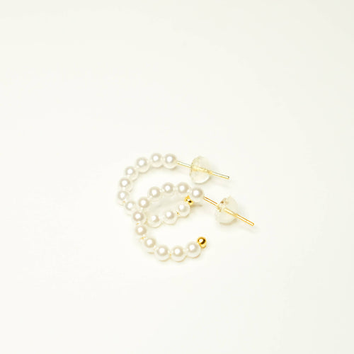 Pearl Coquette Hoop Earrings