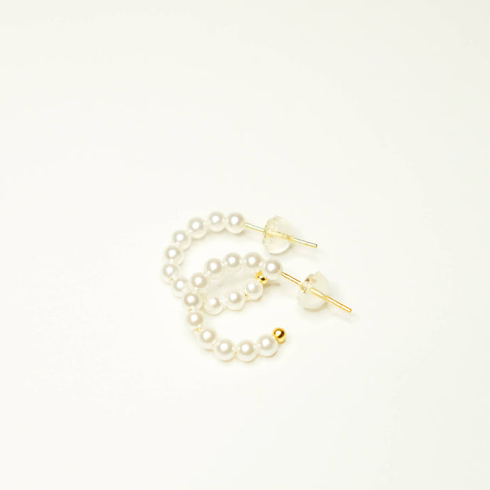Pearl Coquette Hoop Earrings