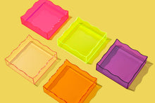 Wavy Acrylic Tray - Square - Purple