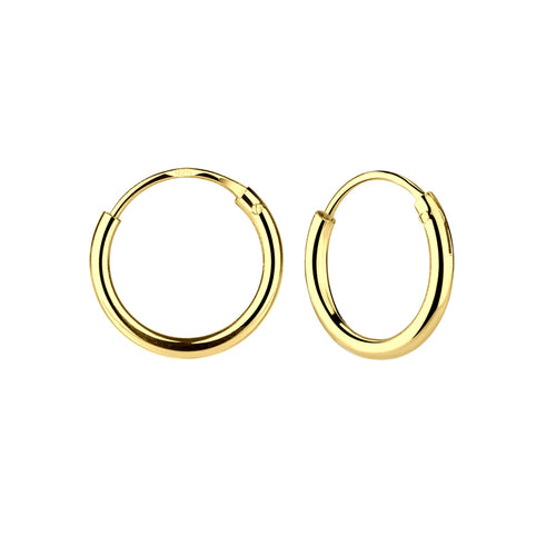 14K Gold-Plated Endless Hoop Earring for Children and Babies