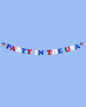 Party In The USA Banner | Red White Blue Foil Decor