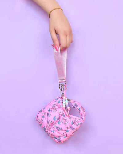 Quilted Scrunchies Mini Hobo Floral Printed Bag Charm Set