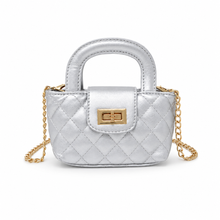 Kids Quilted Top Handle Handbag