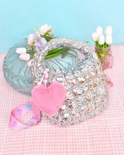 Quilted Scrunchies Metallic Mini Hobo Crossbody Bag with Heart Charm