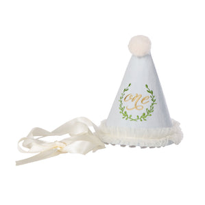 FIRST BIRTHDAY PARTY HAT - BLUE