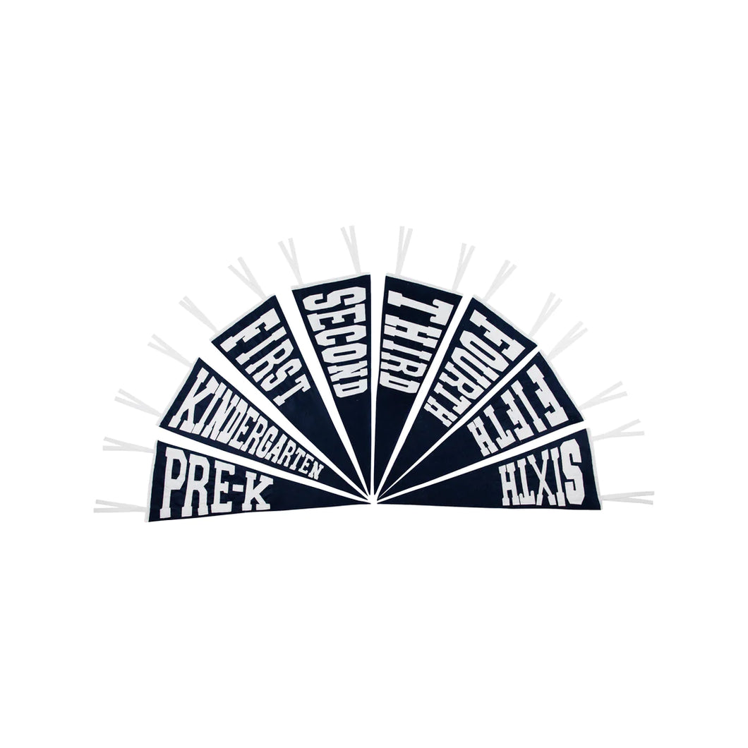 Back to School Pennant Nantucket Navy Felt