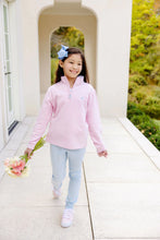 Canter Collar Half-Zip Palm Beach Pink With Buckhead Blue Stripe & Buckhead Blue Stork