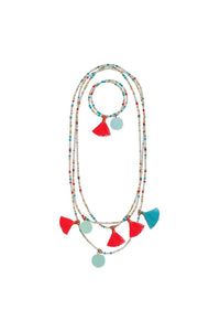Fantastic Tassel Necklace & Bracelet Set