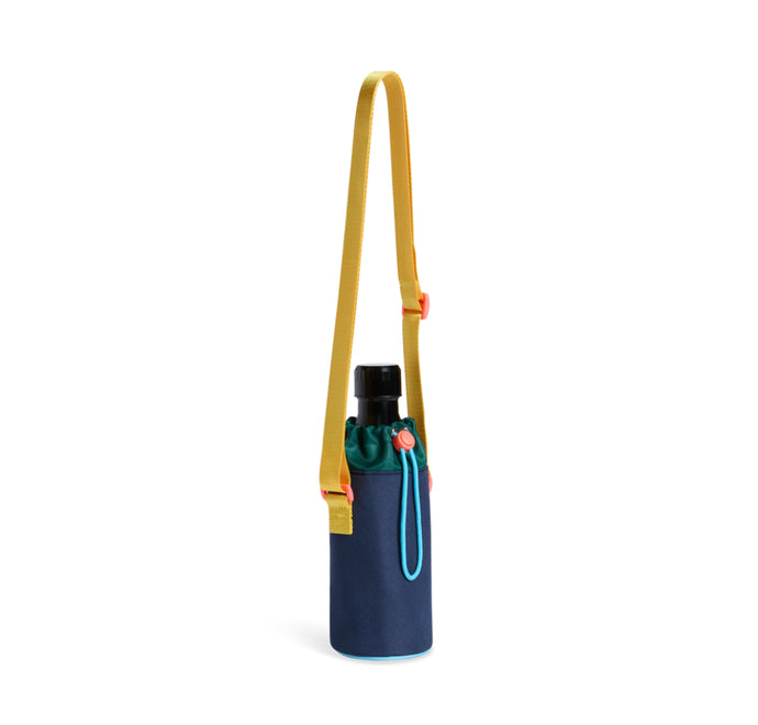 Water Bottle Sling - Green/Navy